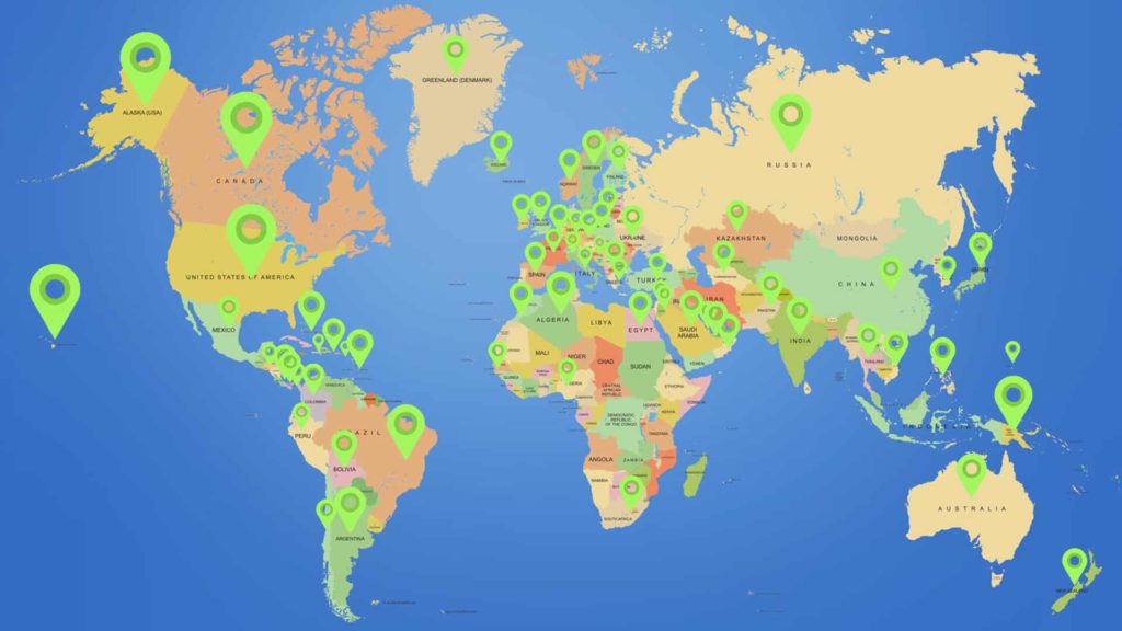 International Vehicle Shipping Map