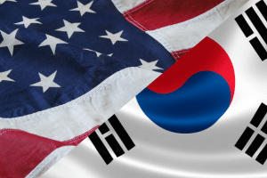 Us/South Korea flags