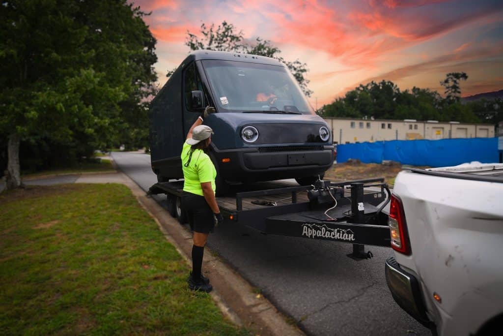 Loading a van for transport